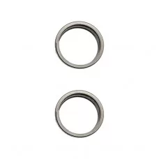 Per iPhone 15 Pro / 15 Pro Max 3 pezzi/set fotocamera posteriore lente in vetro anello di protezione esterno in metallo (oro)